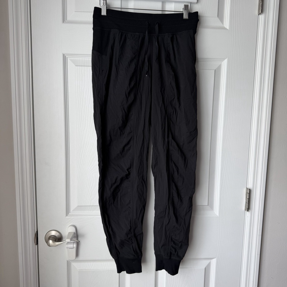 Lululemon Dance Studio Joggers 29" Pants Size 6 Swift Drawstring Black W5BPJS